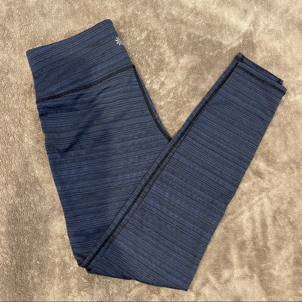 Textured Navy Athleta Leggings